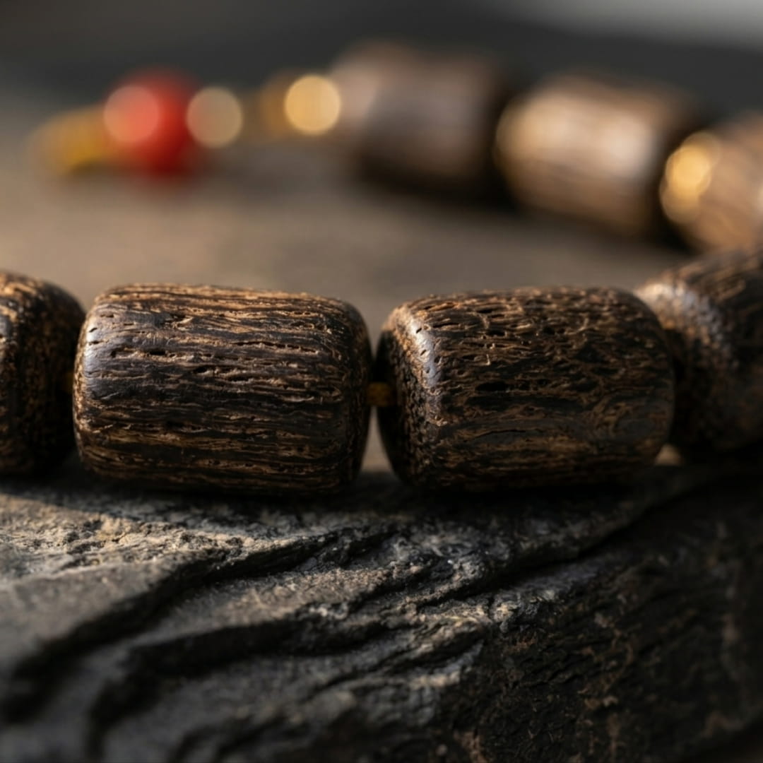Agarwood Ritual Bracelet | Handcrafted - VELORIEN