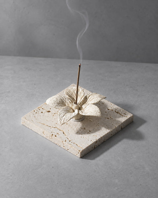Hand-Formed Petal Ceramic Incense Holder - VELORIEN