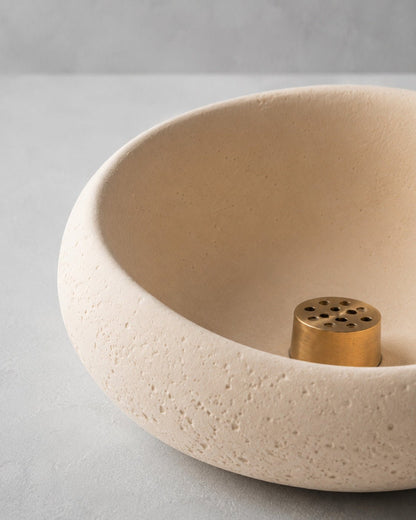 Cove Cement Incense Holder - VELORIEN