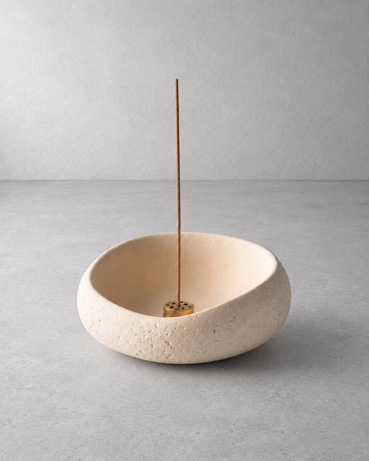 Cove Cement Incense Holder - VELORIEN