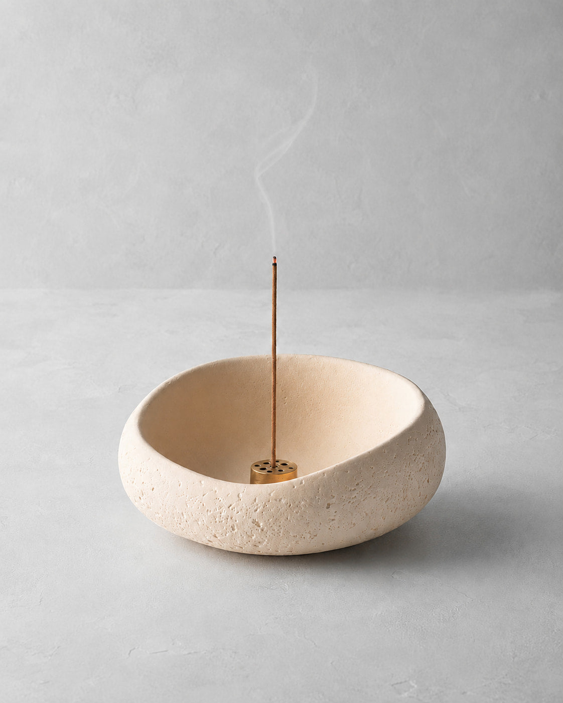 Cove Cement Incense Holder - VELORIEN