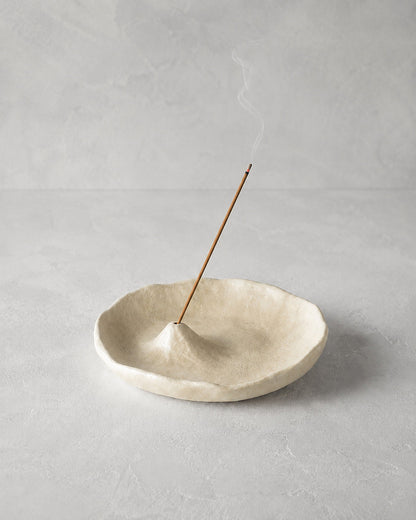 Drift Off-White Ceramic Incense Holder - VELORIEN