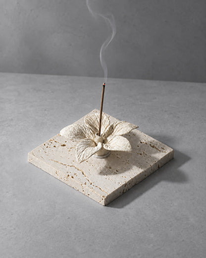 Hand-Formed Petal Ceramic Incense Holder - VELORIEN
