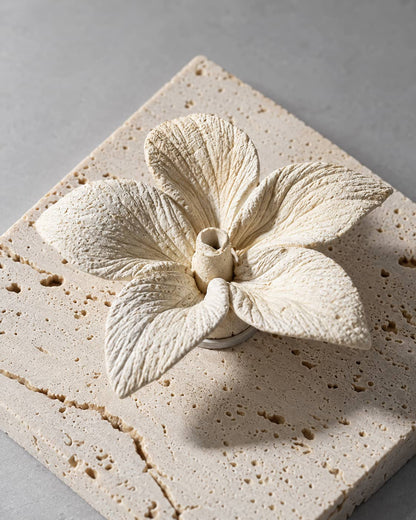 Hand-Formed Petal Ceramic Incense Holder - VELORIEN