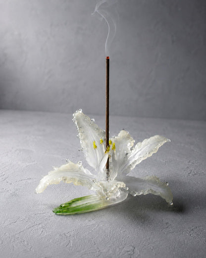 Iris Borosilicate Glass Incense Holder - VELORIEN
