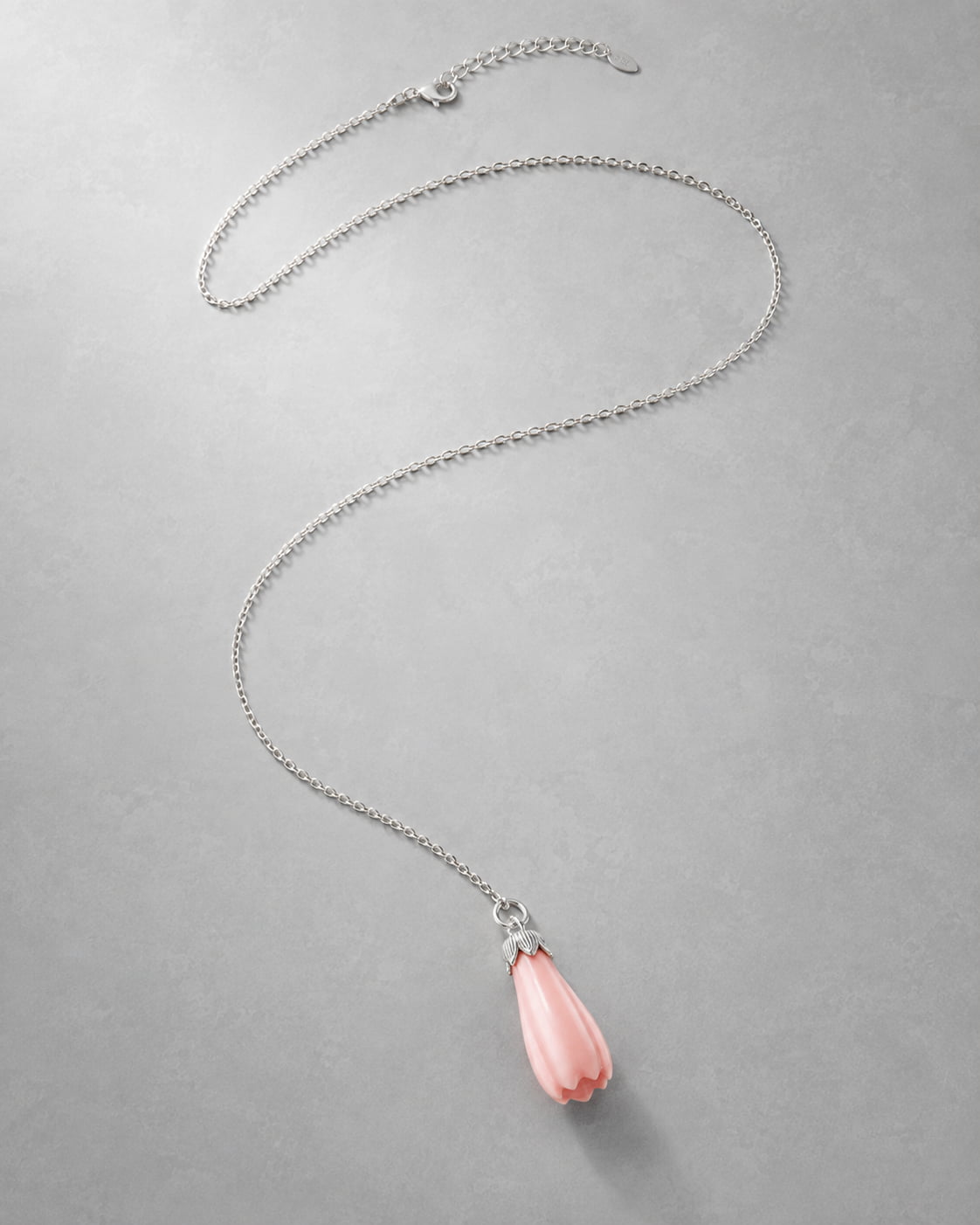 Magnolia Blossom Ceramic Pendant Necklace - VELORIEN