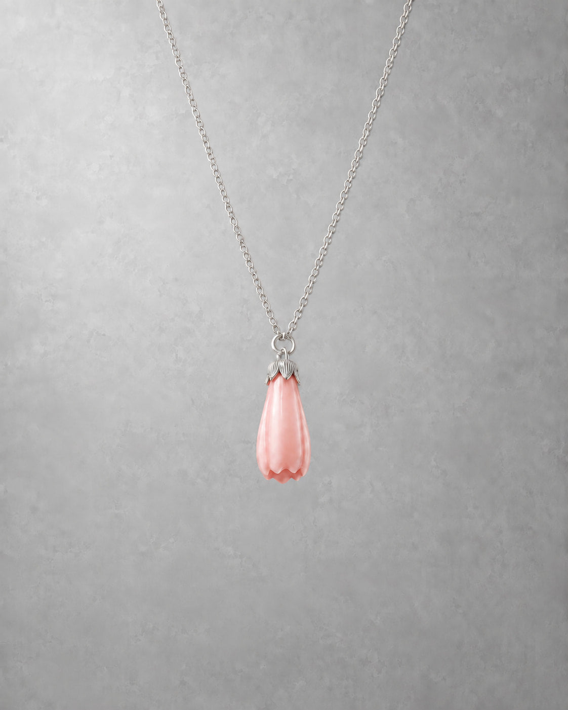 Magnolia Blossom Ceramic Pendant Necklace - VELORIEN