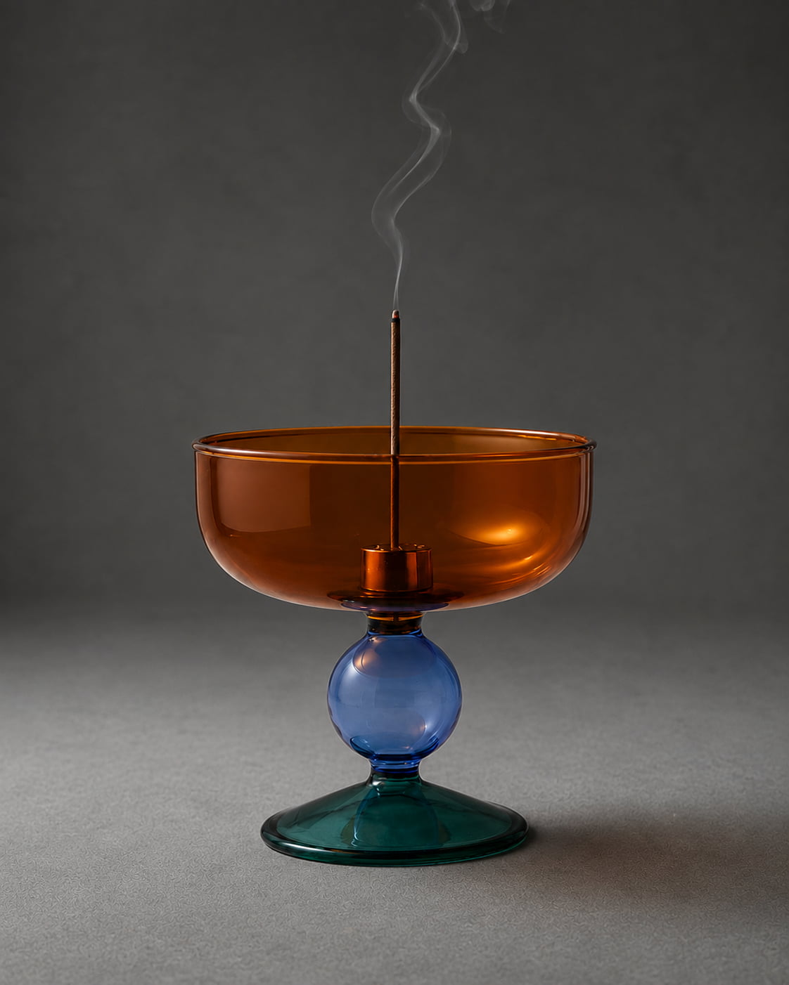 Prism Glass Pedestal Incense Holder - VELORIEN