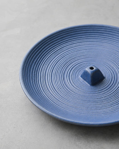 Rill Blue Ceramic Incense Holder - VELORIEN