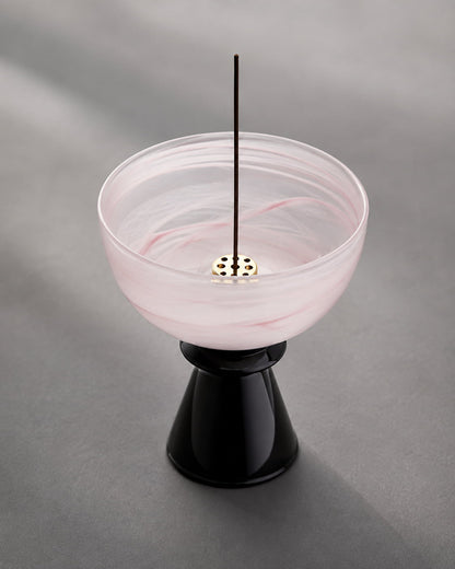 Rosé Cloud Glass Incense Holder - VELORIEN
