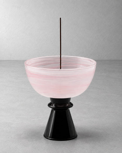Rosé Cloud Glass Incense Holder - VELORIEN
