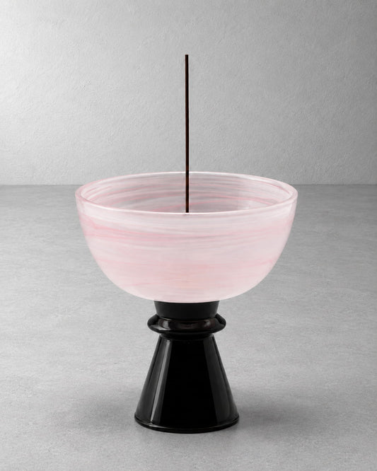 Rosé Cloud Glass Incense Holder - VELORIEN